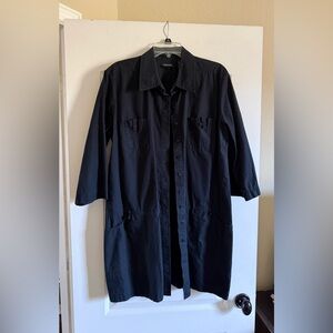 Ideology Black Long Shirt with Roll-Up Sleeves